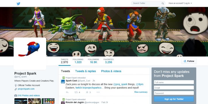Twitter - Project Spark