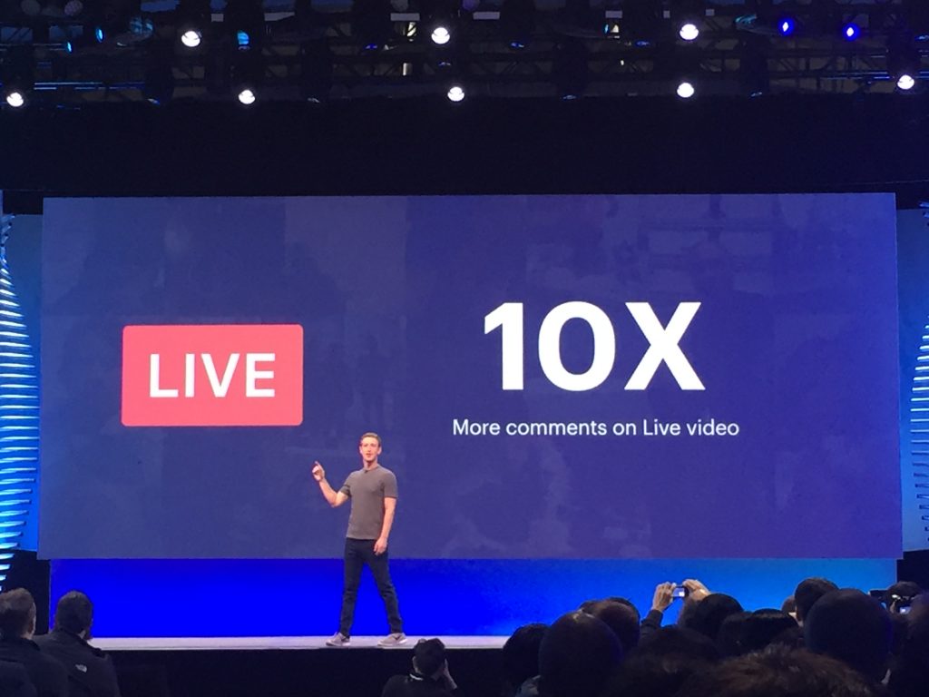 Facebook live gets 10x comments