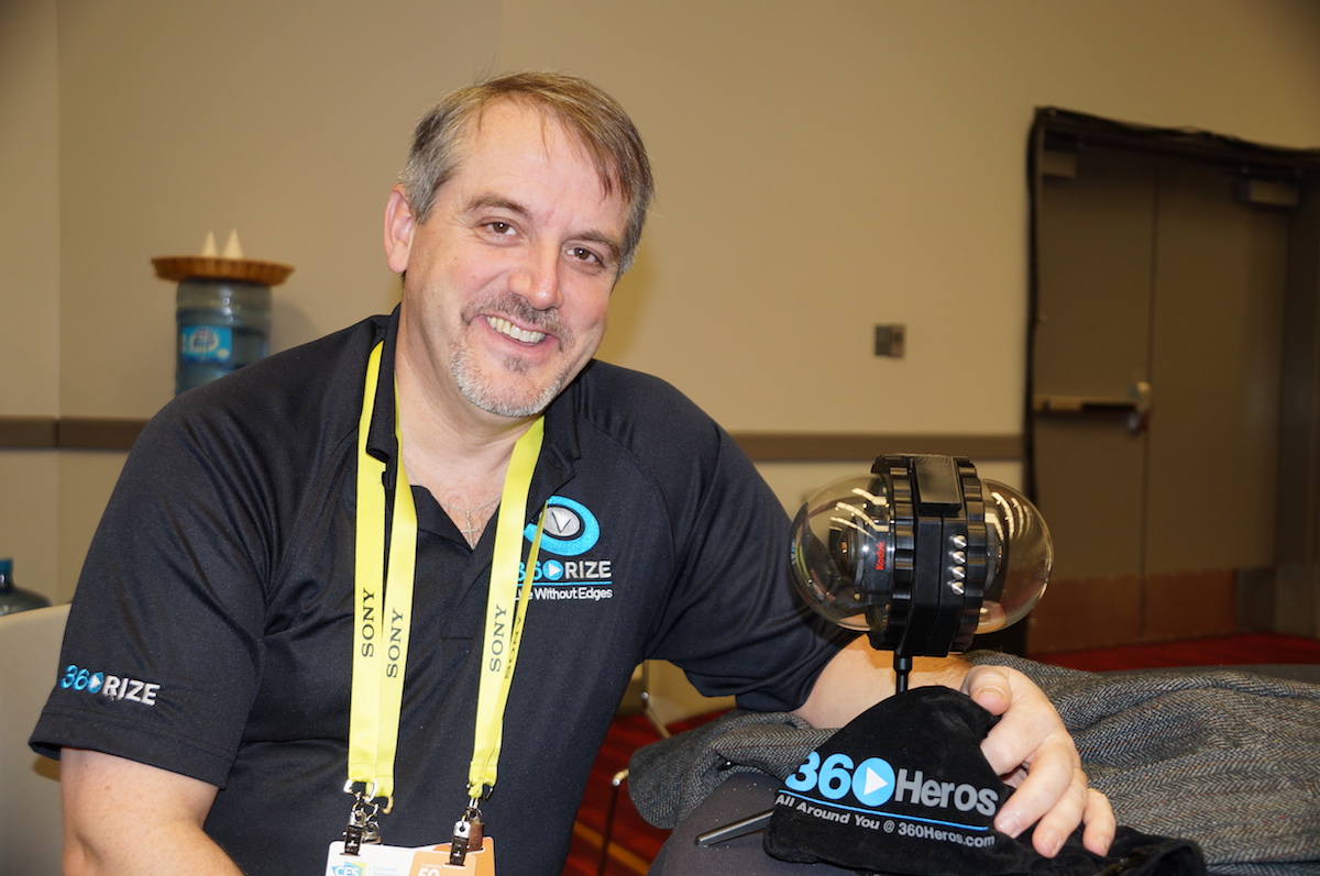 Michael Kintner with his 360heros underwater 360 degree camera